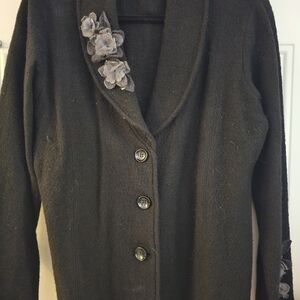 Womens black wool jacket